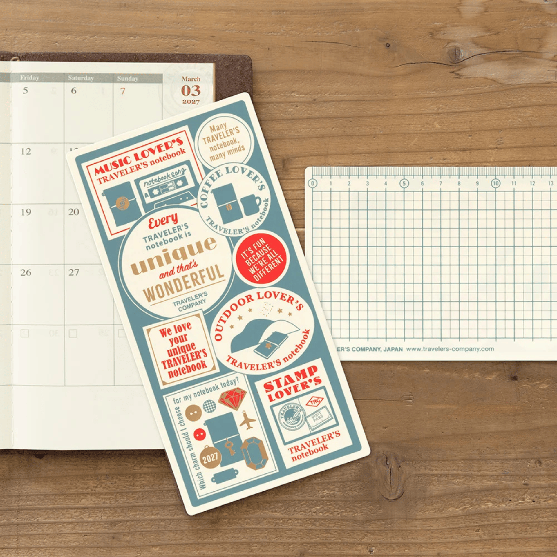 Traveler's Company Japan Accessori Traveler's Notebook Plastic Sheet 2027 - Edizione Limitata