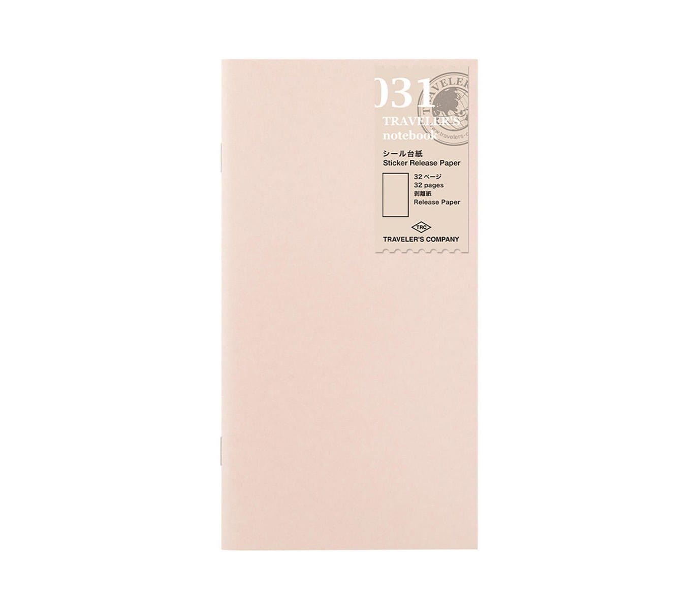 Traveler's Company Japan Accessori Traveler's Notebook Stickers Release Paper