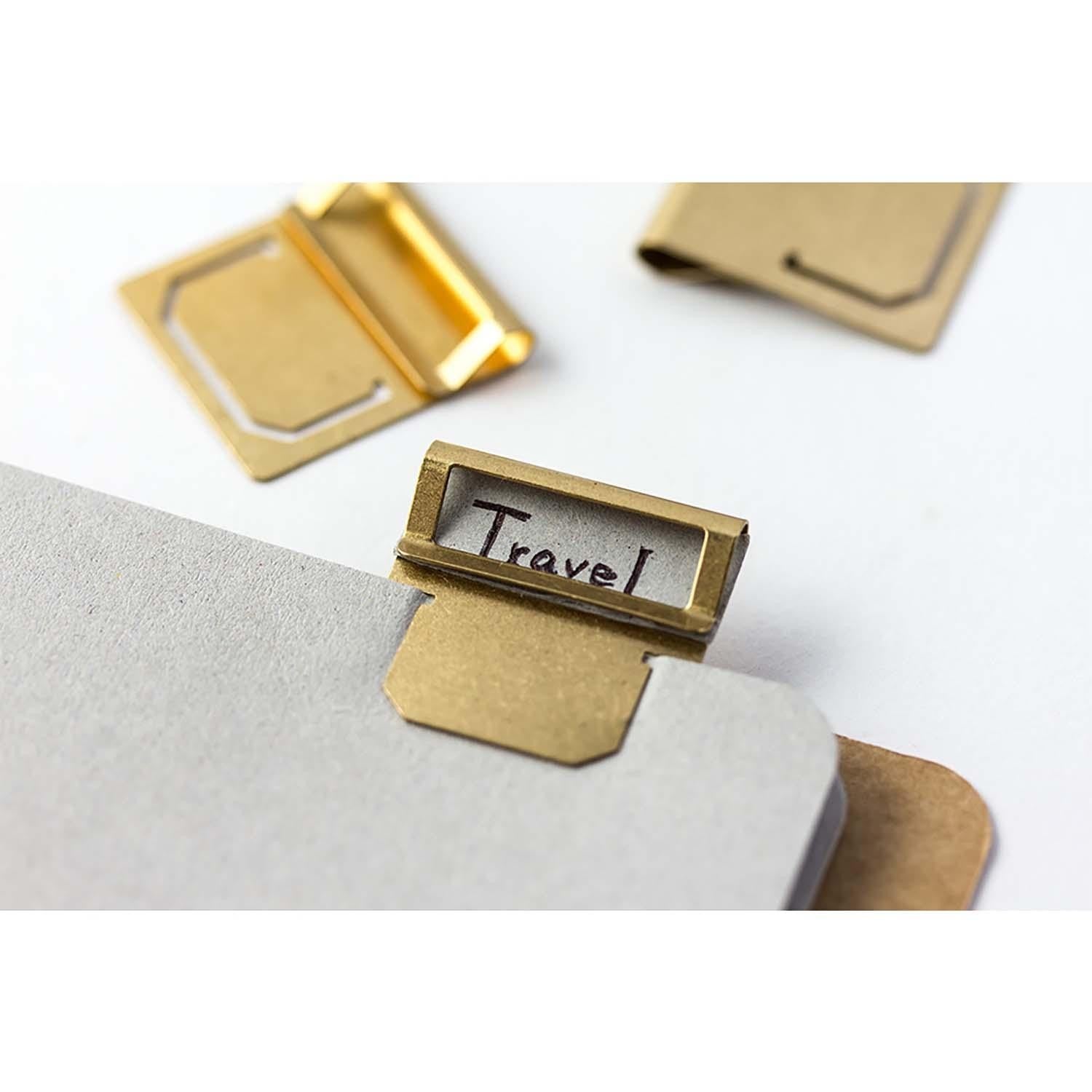 Traveler's Company Japan Accessori TRC BRASS index Clips - Traveler's Company