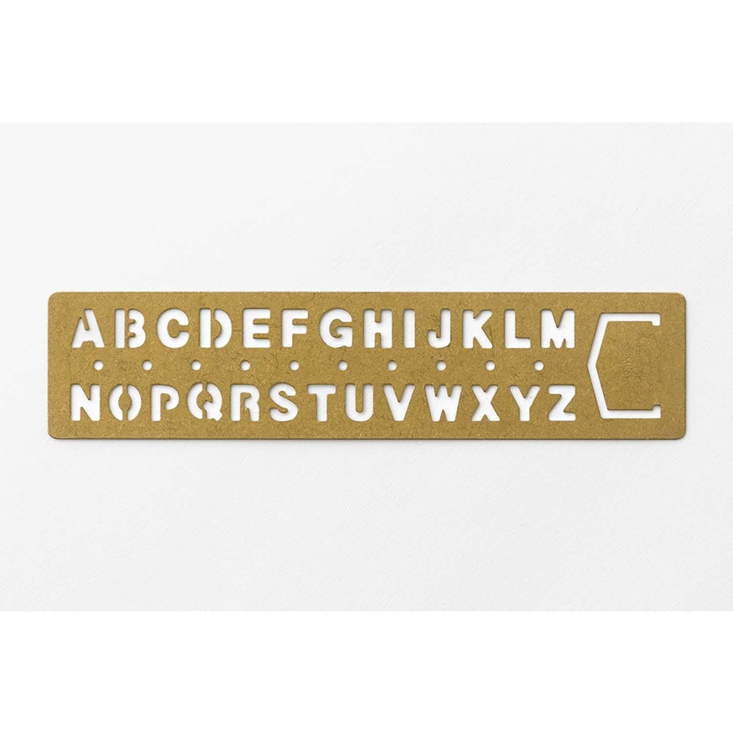 Traveler's Company Japan Accessori TRC BRASS Template Bookmark Alphabet