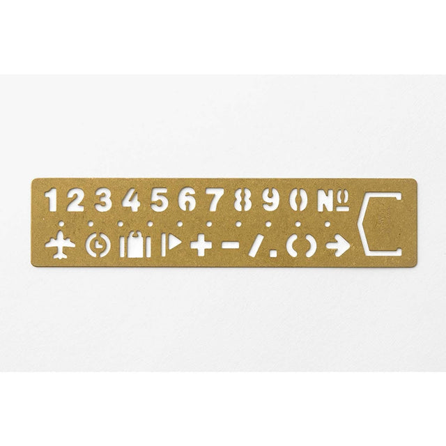 Traveler's Company Japan Accessori TRC BRASS Template Bookmark Number