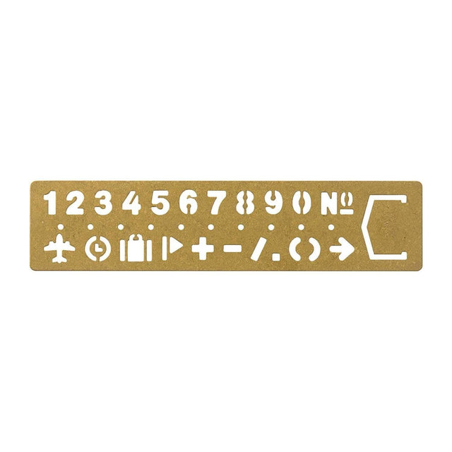 Traveler's Company Japan Accessori TRC BRASS Template Bookmark Number