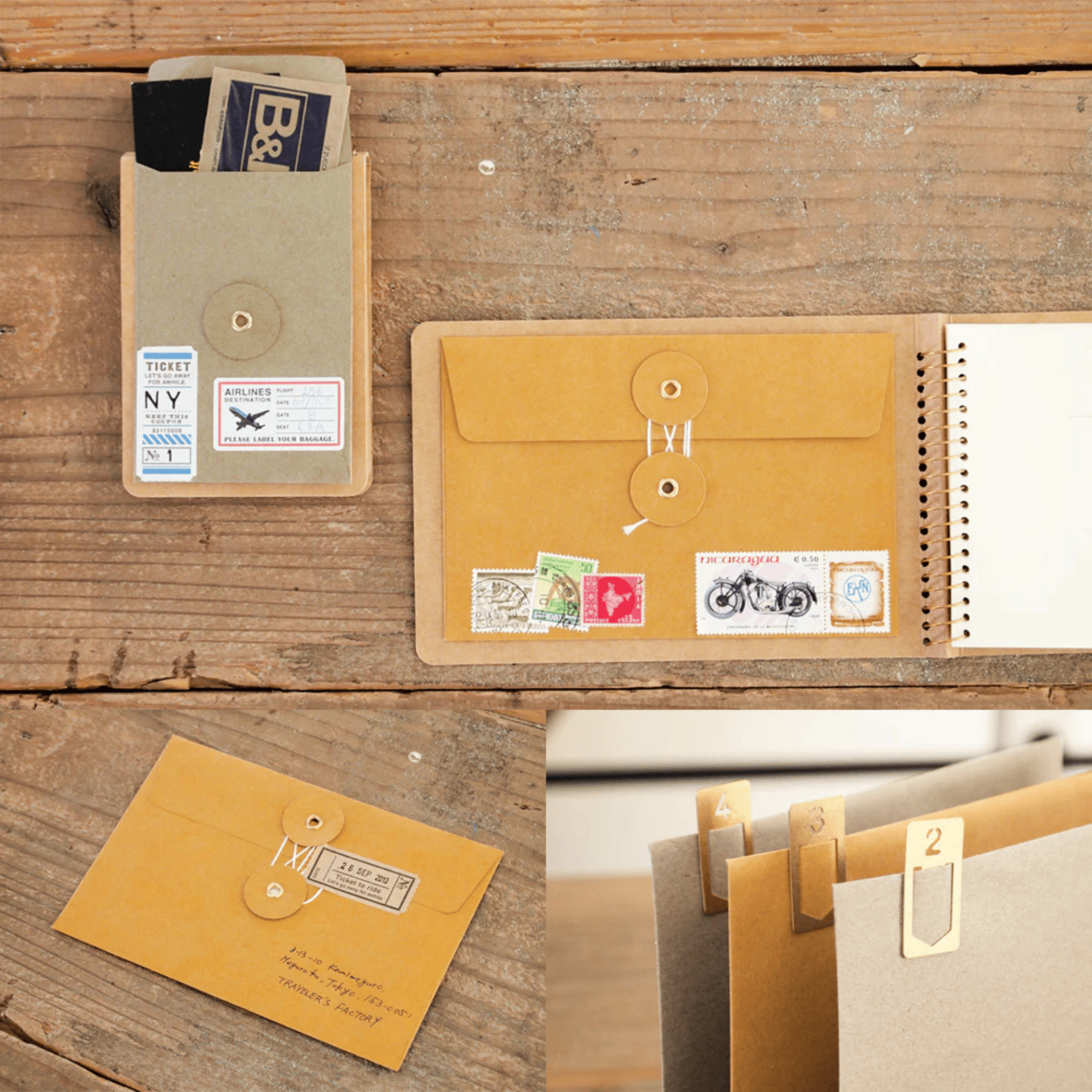 Traveler's Company Japan Accessori TRC Kraft Envelope - M