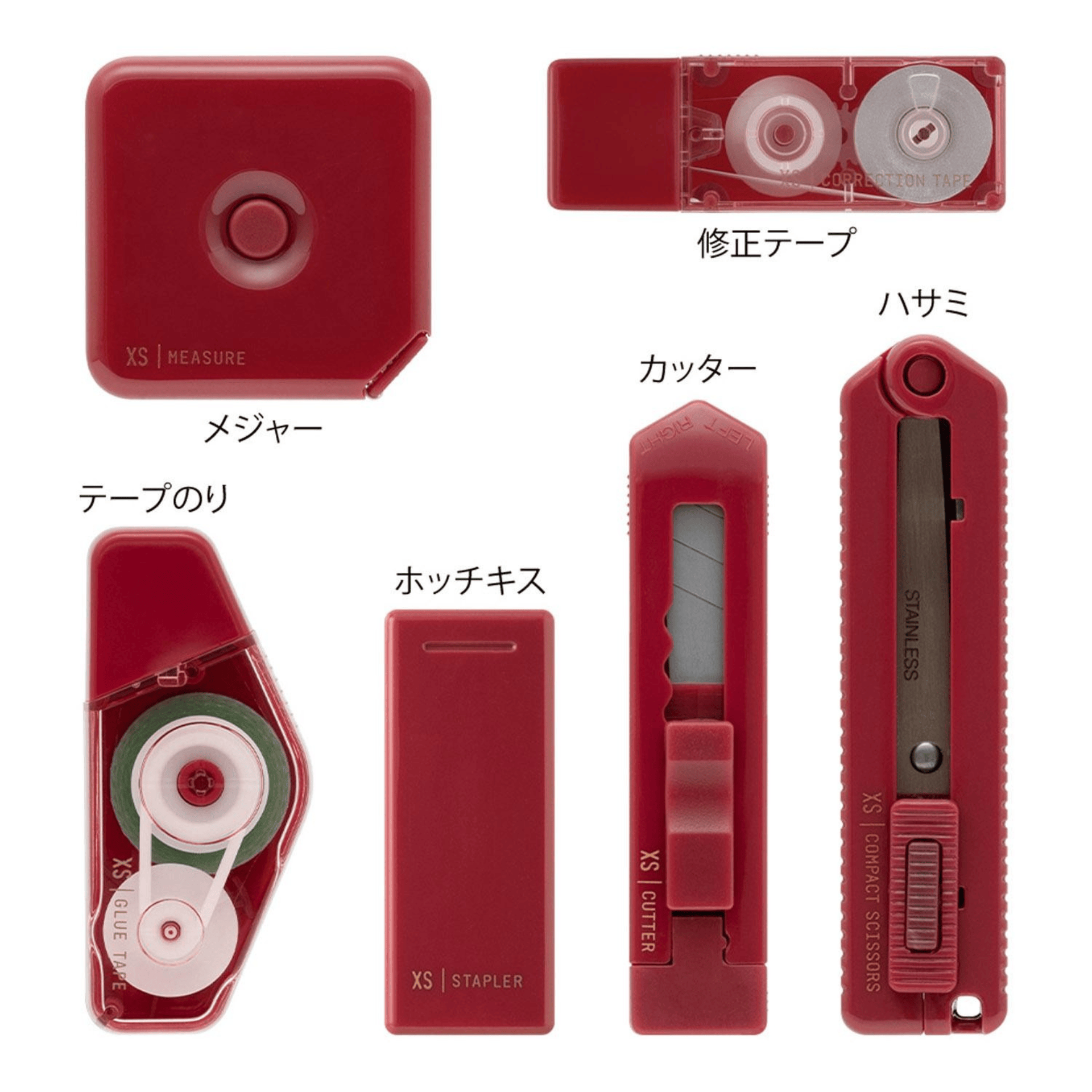 Midori Accessori DARK RED XS Stationery Kit Midori