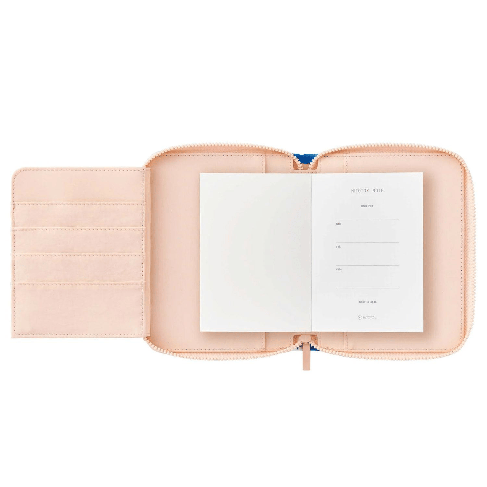 King Jim Hitotoki Accessori Zippered Cloth Cover Passport size - Flower
