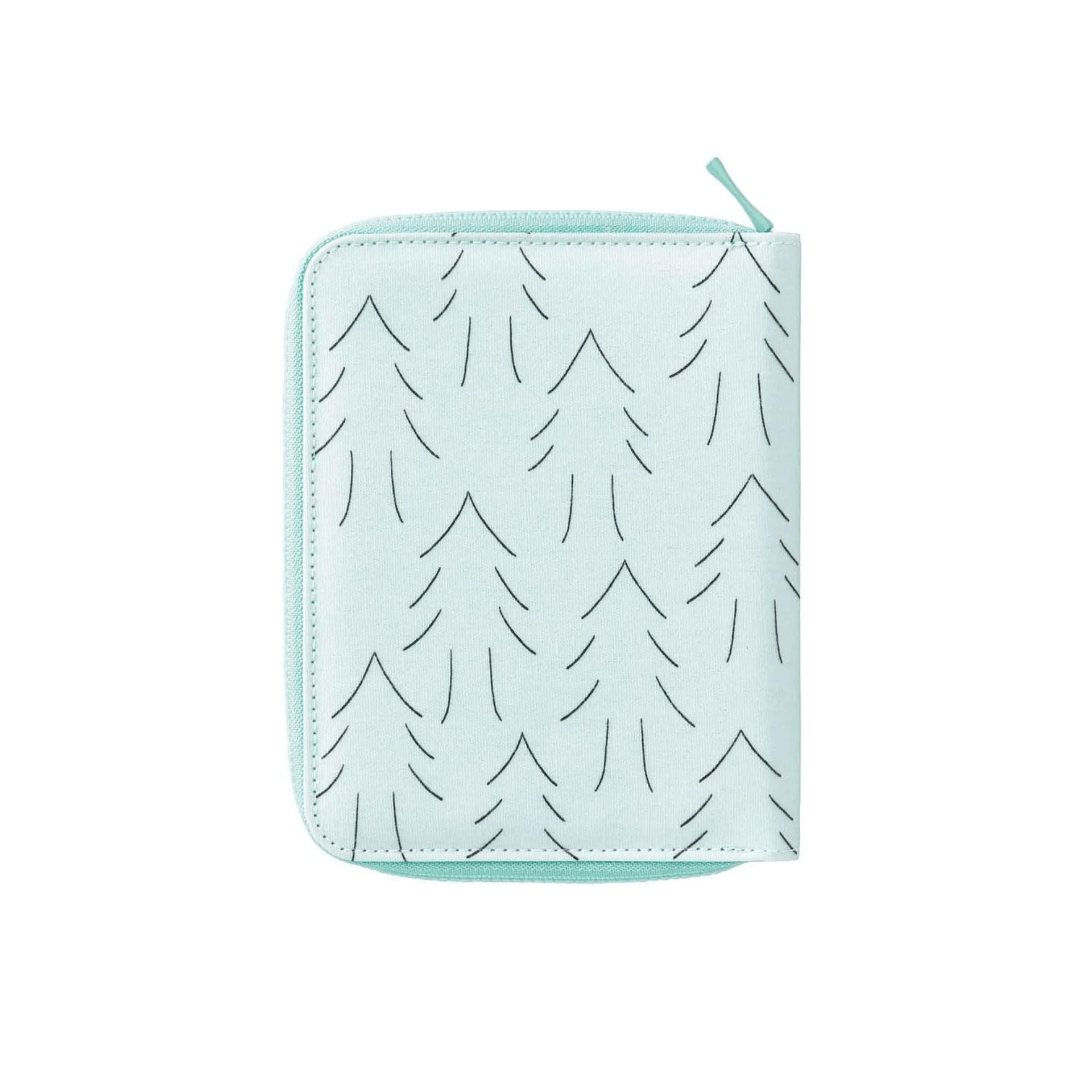 King Jim Hitotoki Accessori Zippered Cloth Cover Passport size - Forest