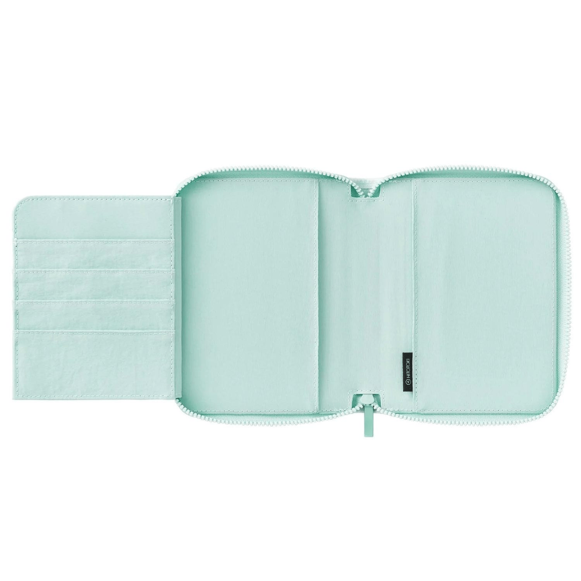 King Jim Hitotoki Accessori Zippered Cloth Cover Passport size - Forest