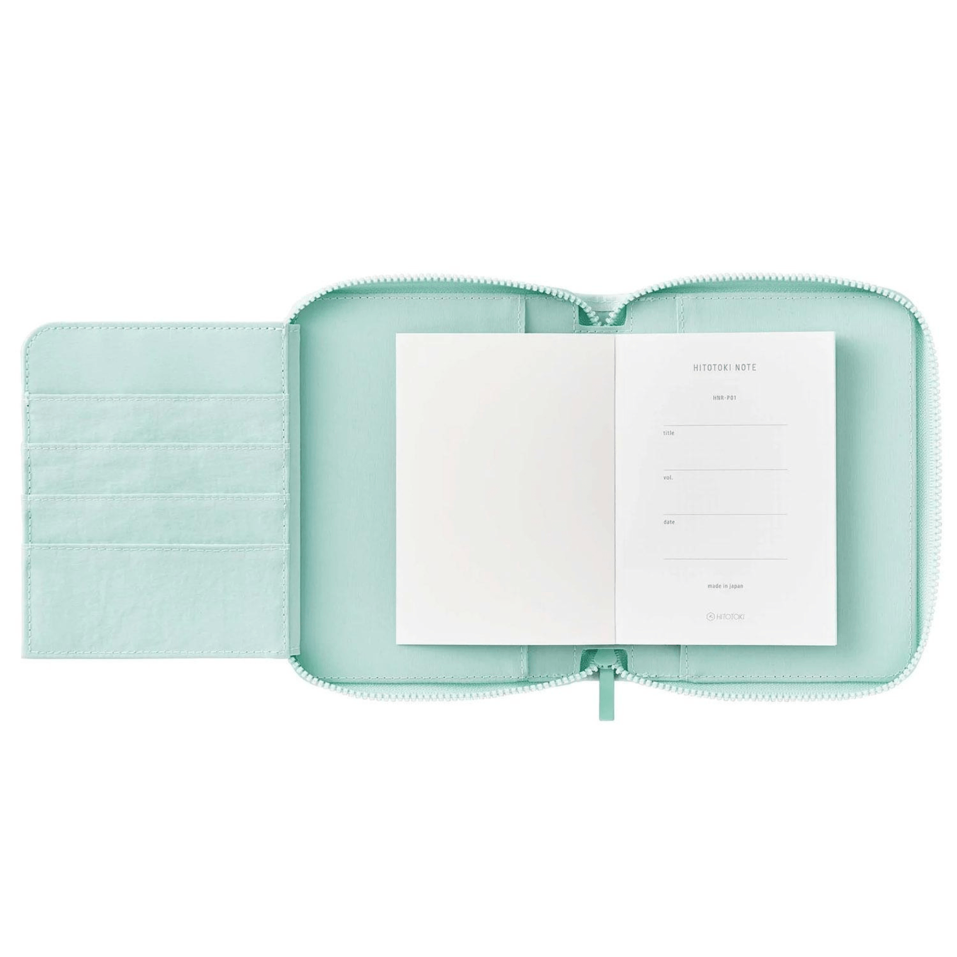 King Jim Hitotoki Accessori Zippered Cloth Cover Passport size - Forest