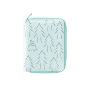 King Jim Hitotoki Accessori Zippered Cloth Cover Passport size - Forest