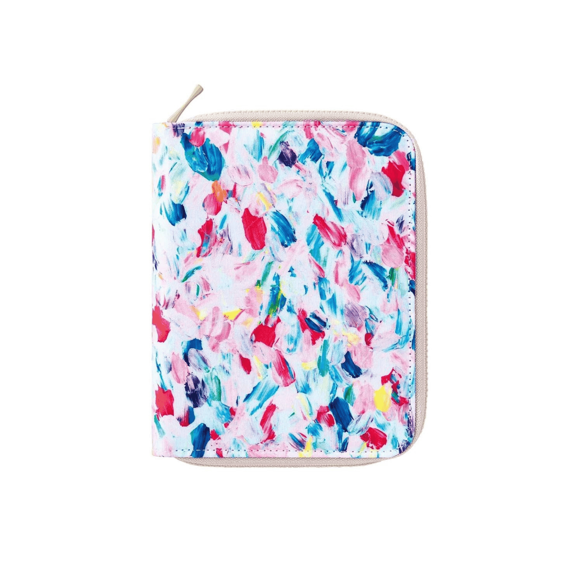 King Jim Hitotoki Accessori Zippered Cloth Cover Passport size - Paint