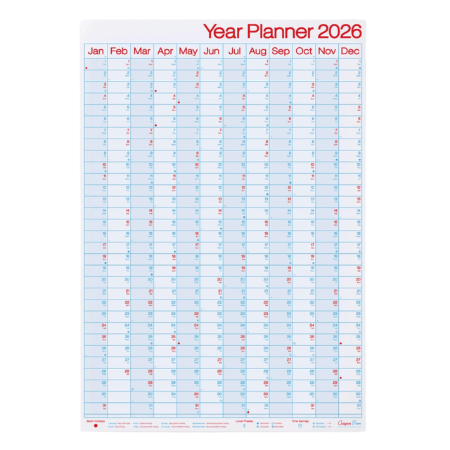 Crispin Finn Agenda 2026 Year Planner - Portrait View
