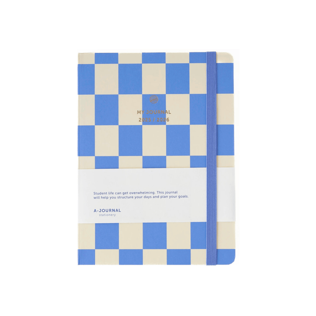 A-Journal Agenda Agenda 2025-2026 Checkered Lavender - 12 mesi