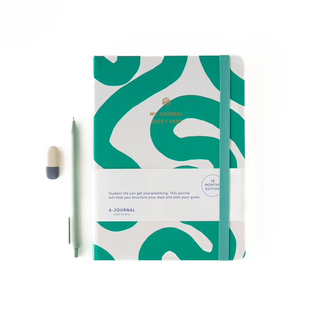 A-Journal Agenda Agenda 2025-2026 Flow Emerald - 18 mesi