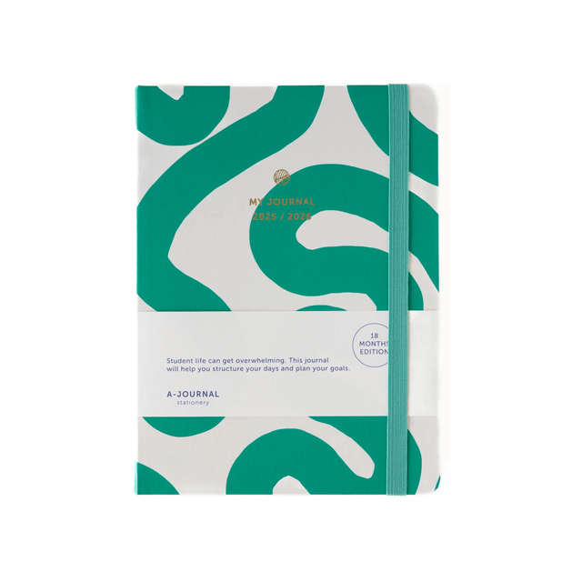 A-Journal Agenda Agenda 2025-2026 Flow Emerald - 18 mesi