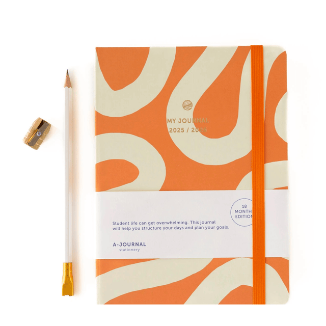 A-Journal Agenda Agenda 2025-2026 Flow Orange - 18 mesi