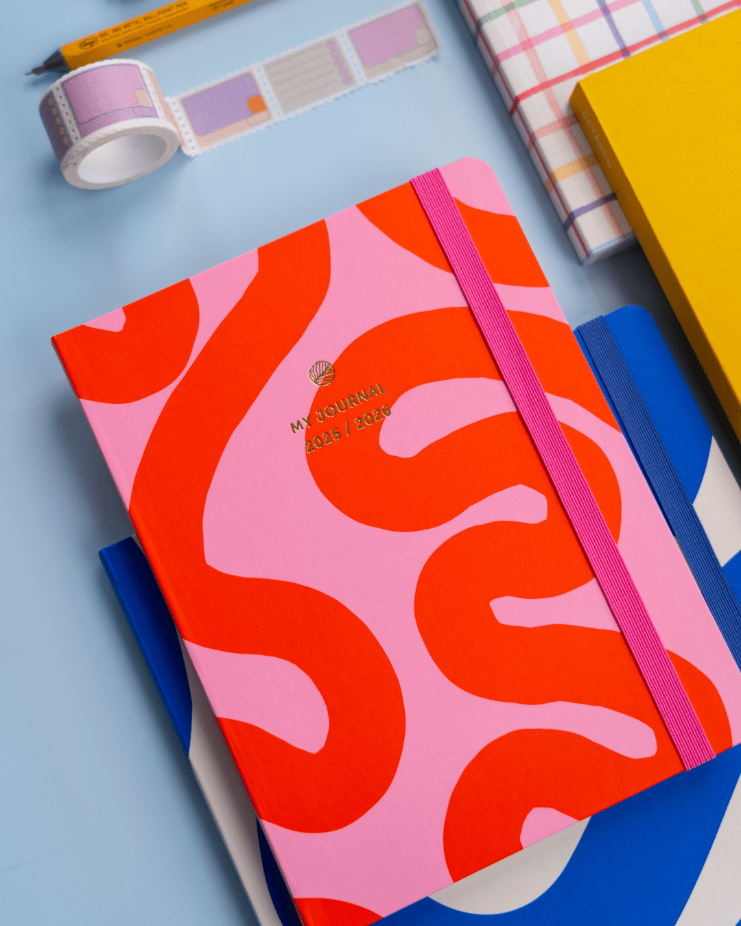 A-Journal Agenda Agenda 2025-2026 Flow Pink - 18 mesi