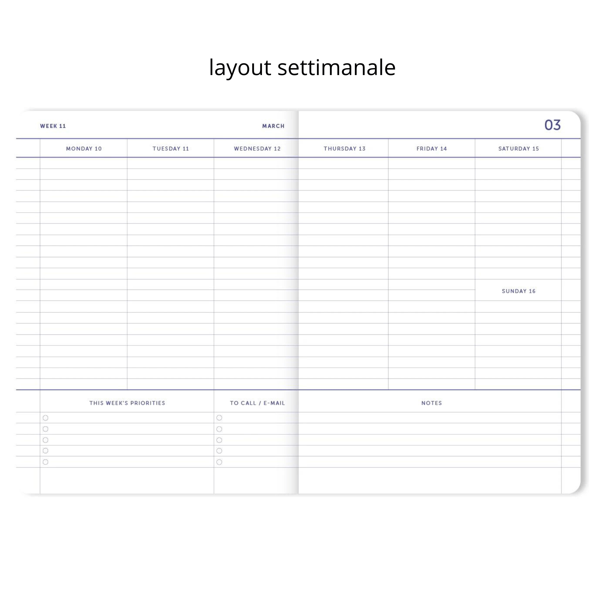A-Journal Agenda Agenda 2025-2026 Lavender Blue - 18 mesi
