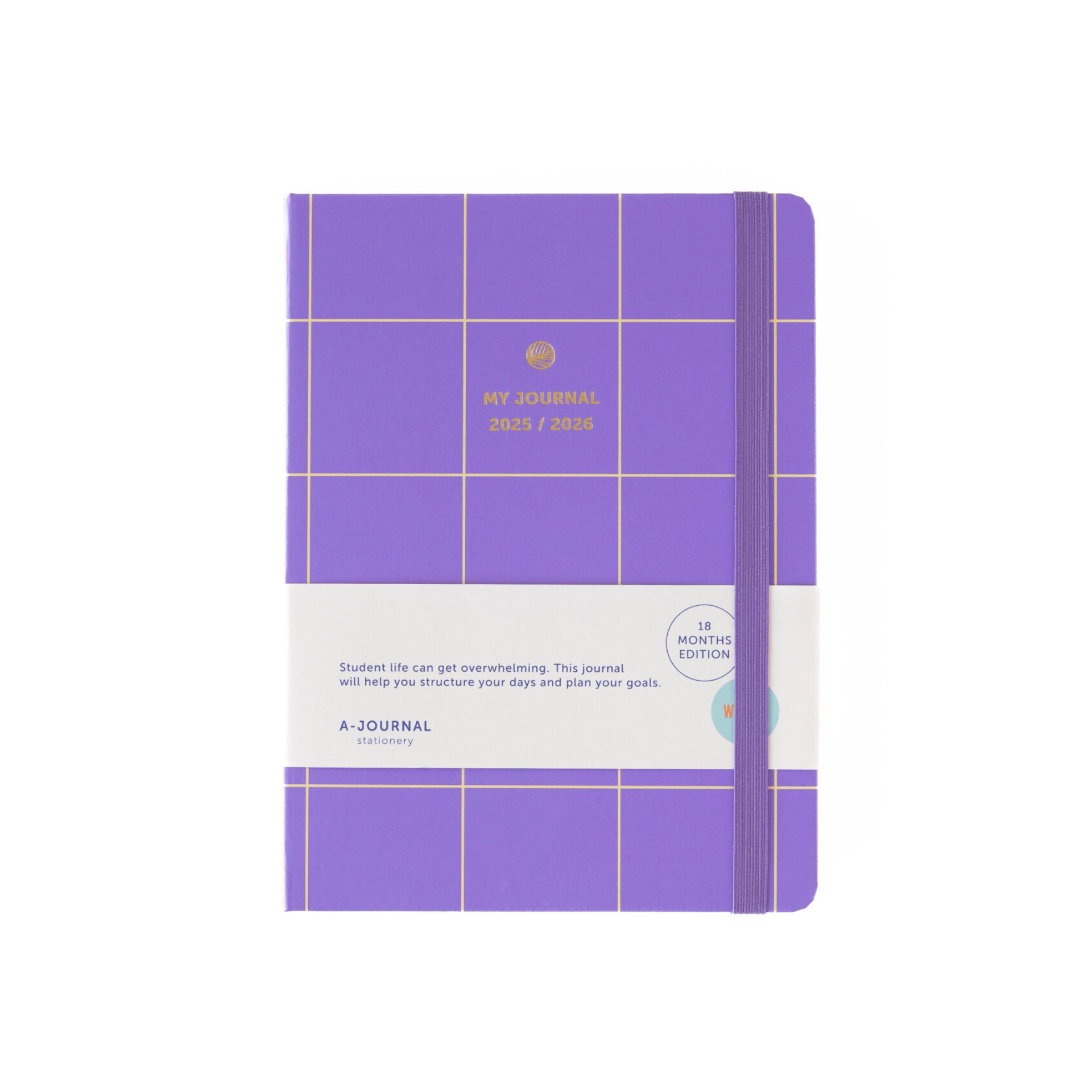 A-Journal Agenda Agenda 2025-2026 Lilac Checkered - 18 mesi
