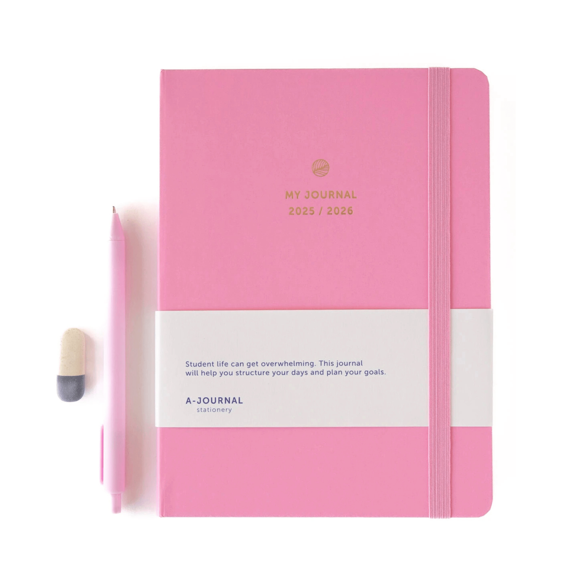 A-Journal Agenda Agenda 2025-2026 Pink - 12 mesi