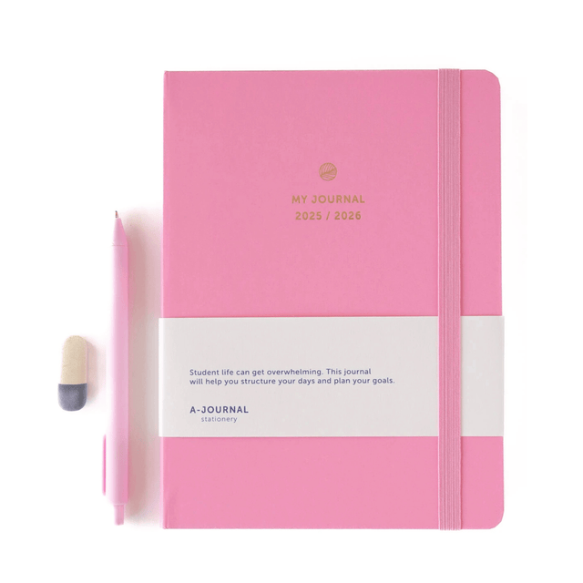 A-Journal Agenda Agenda 2025-2026 Pink - 12 mesi