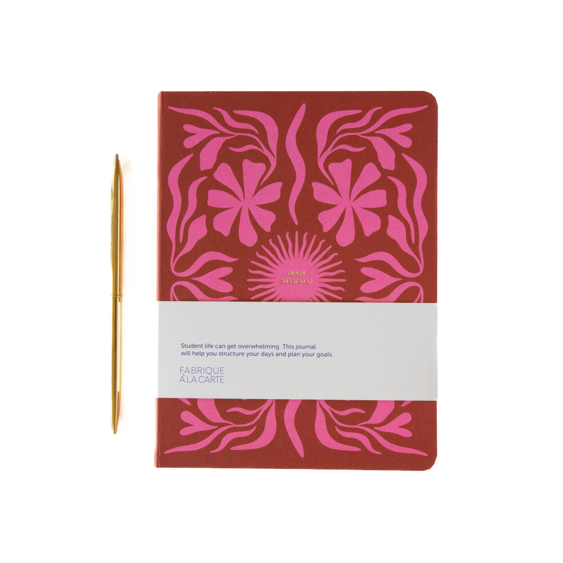 A-Journal Agenda Agenda 2026/2027 - 12 mesi - Sun Flow Pink
