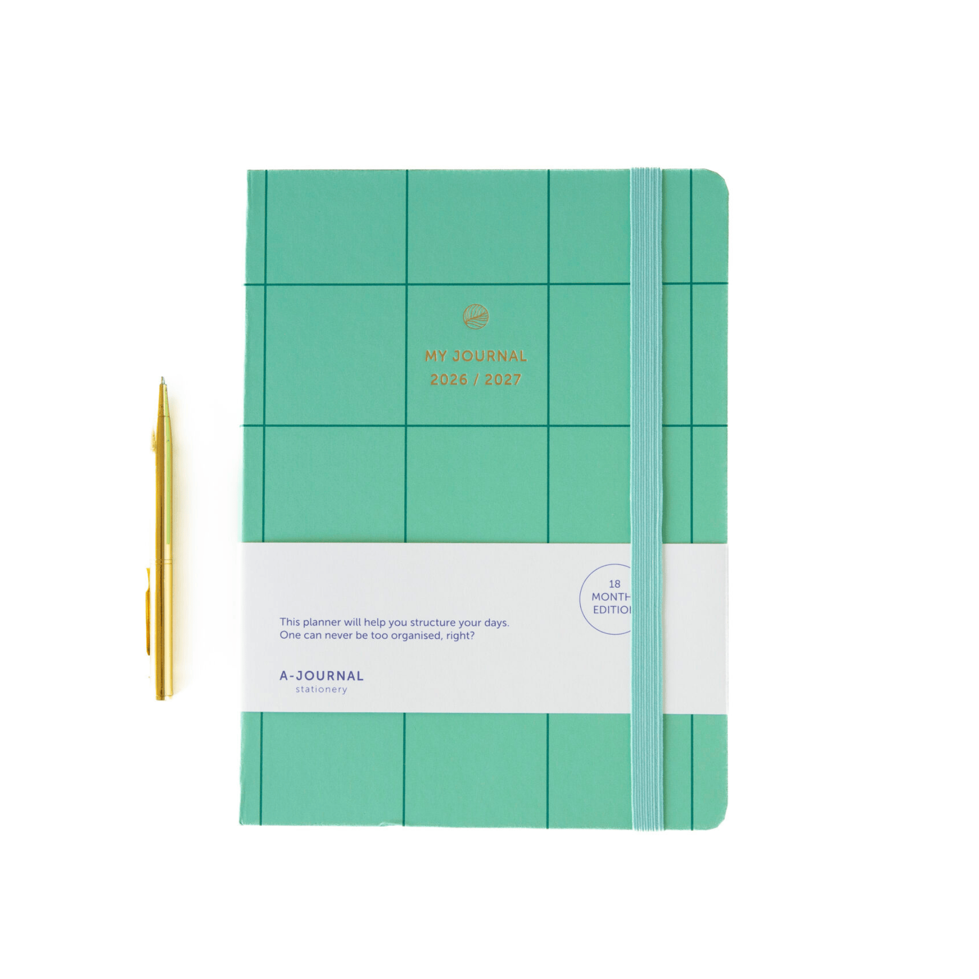 A-Journal Agenda Agenda 2026/2027 - 18 mesi - Checkered Mint Green