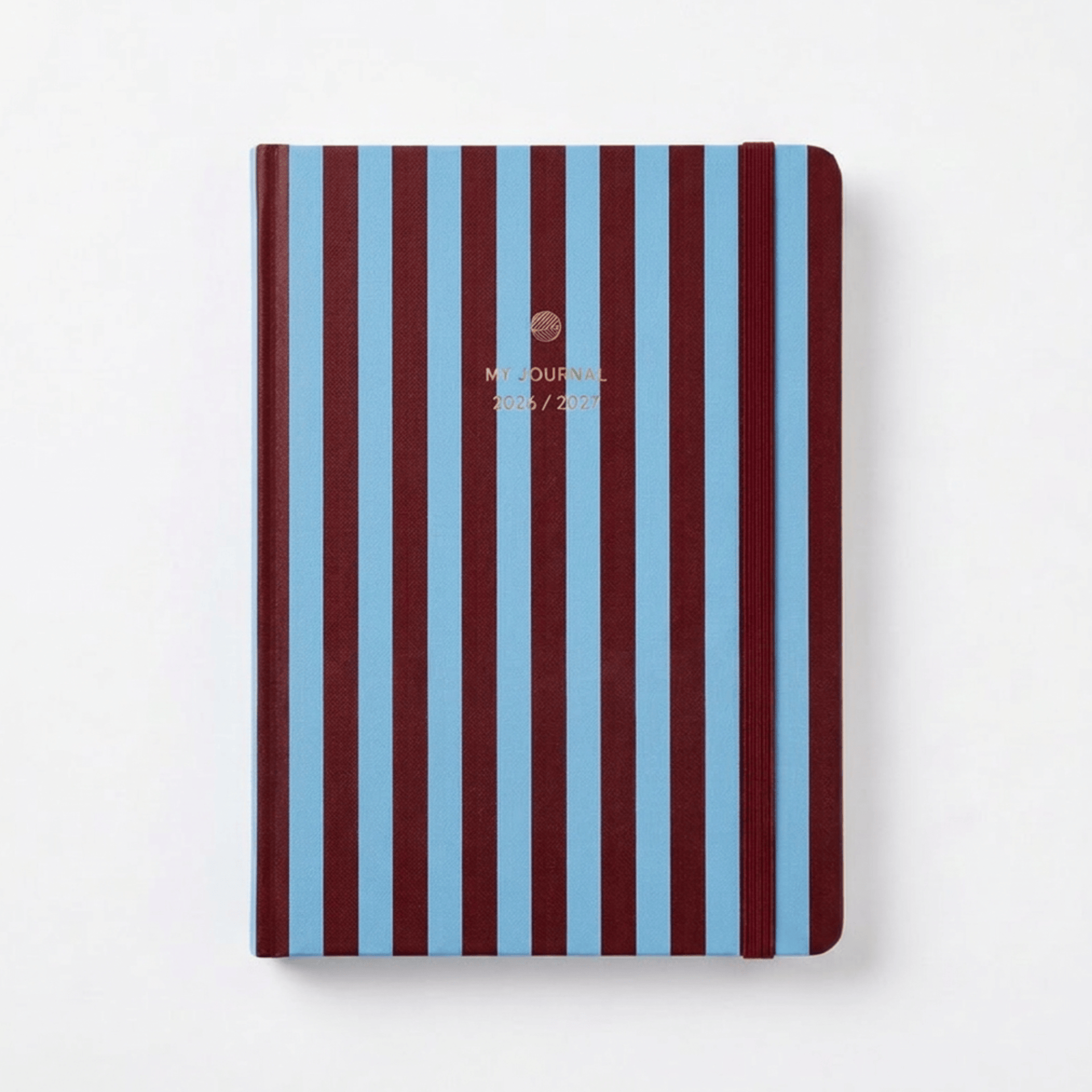 A-Journal Agenda Agenda 2026/2027 - 18 mesi - Stripes Blue Bordeaux