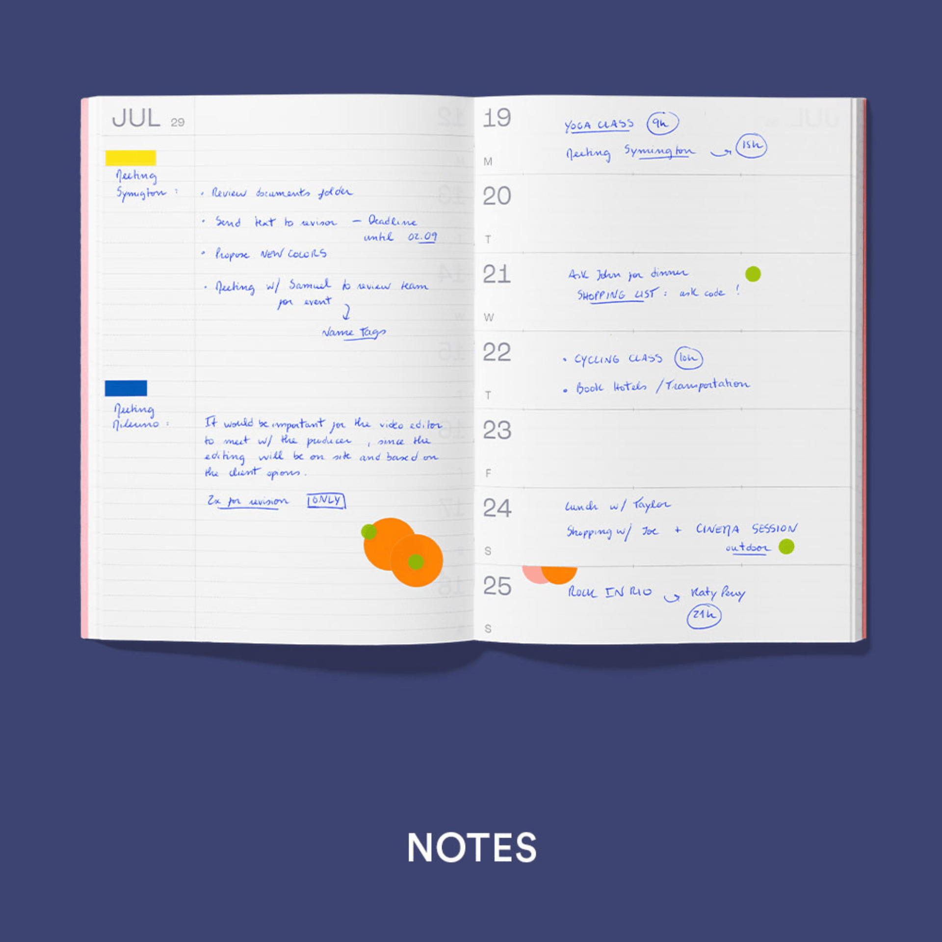 Mishmash Agenda NOTES Agenda 2027 Midnight Blue con cover