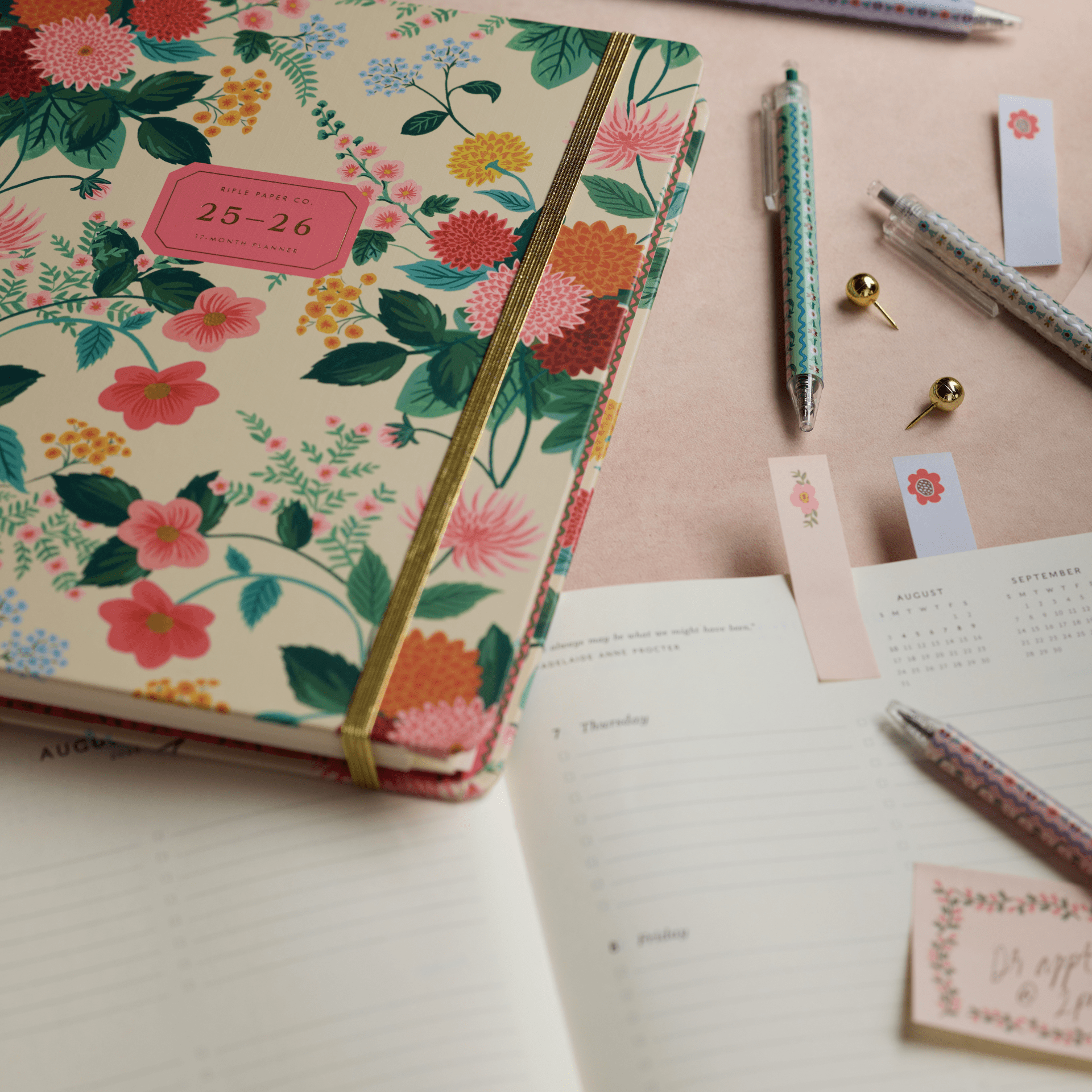 Rifle Paper Agenda Agenda Accademica 2025-2026 Dahlia