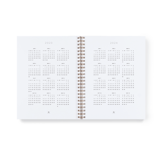 2023-2024 A5 quaderno Planner settimanale e mensile, 18 mesi