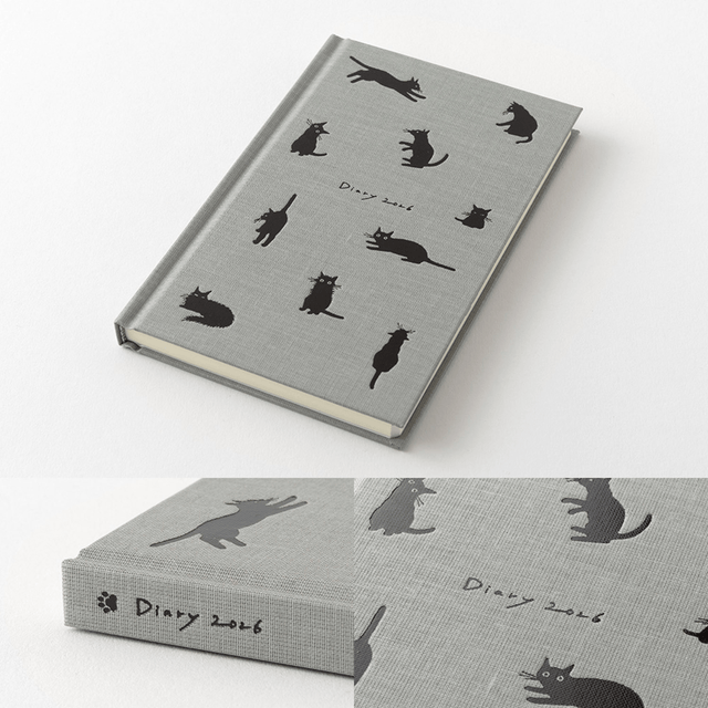 Midori Agenda Agenda Book Style Diary B6 - Cat Grey 2026