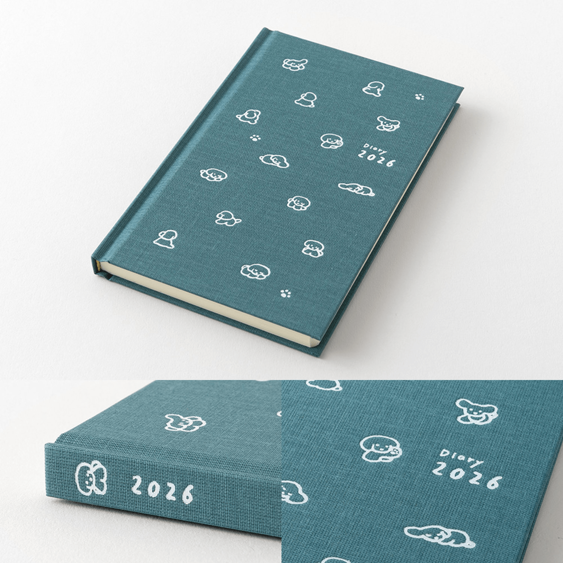 Midori Agenda Agenda Book Style Diary B6 - Dog Blue Green 2026