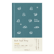 Midori Agenda Agenda Book Style Diary B6 - Dog Blue Green 2026