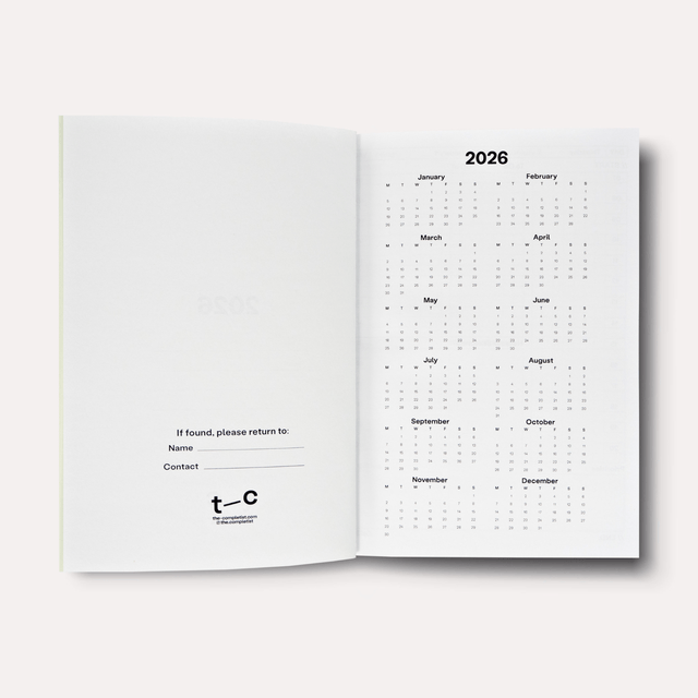The Completist Agenda Agenda Daily 2026 - Hazy