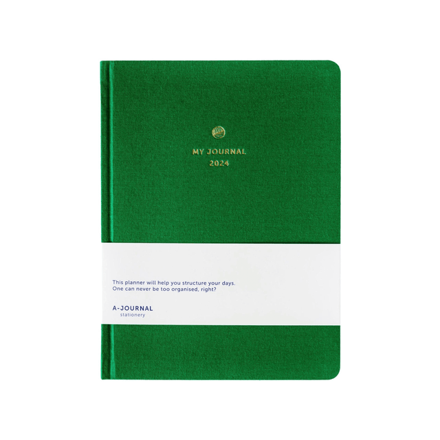 A-Journal Agenda Agenda Diary 2024 Linen Green