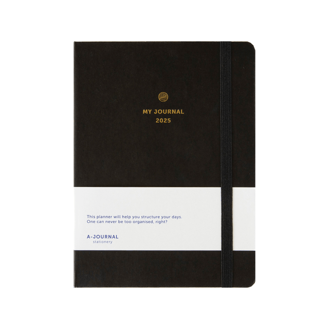 A-Journal Agenda Agenda Diary 2025 Black