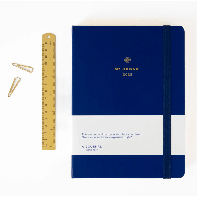 A-Journal Agenda Agenda Diary 2025 Dark Blue