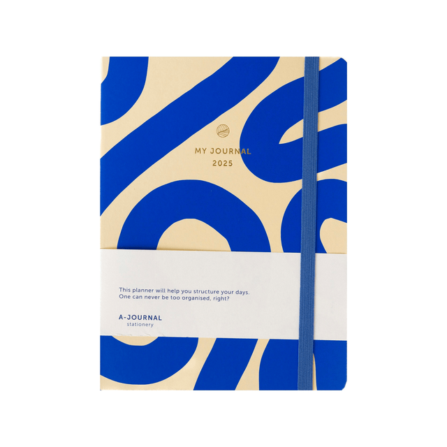 A-Journal Agenda Agenda Diary 2025 Flow Blue