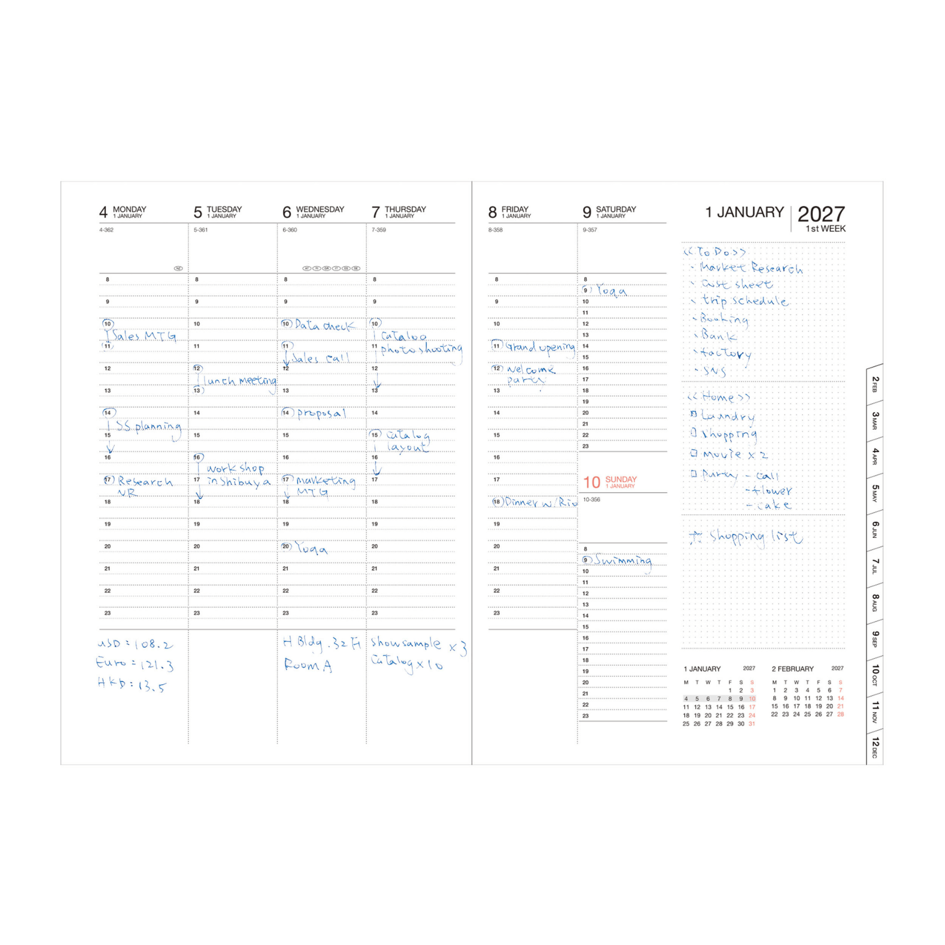 Mark's Tokyo Agenda Agenda Diary 2026/2027 - A5 Colors