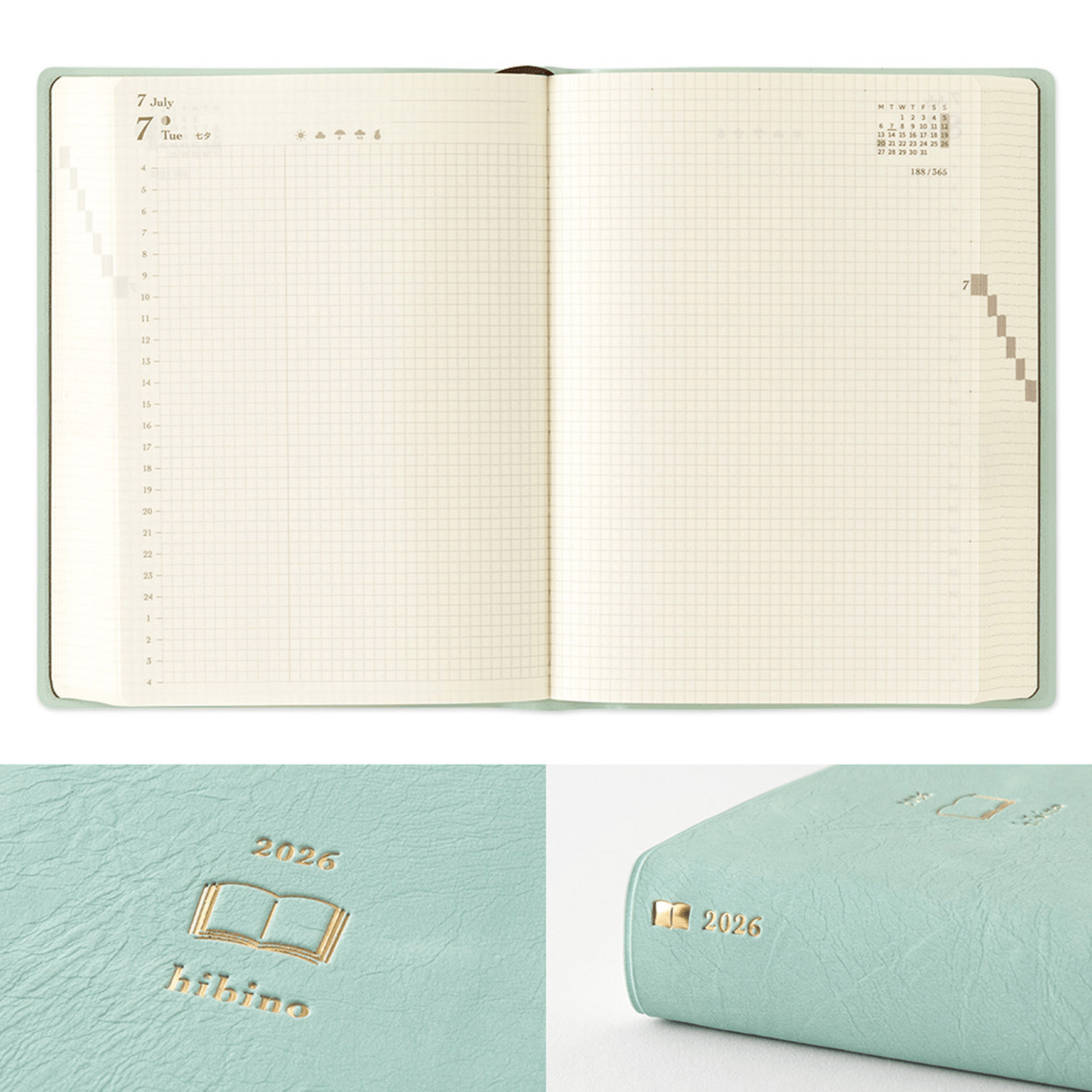 Midori Agenda Agenda Diary Hibino 2026 - Blue Green