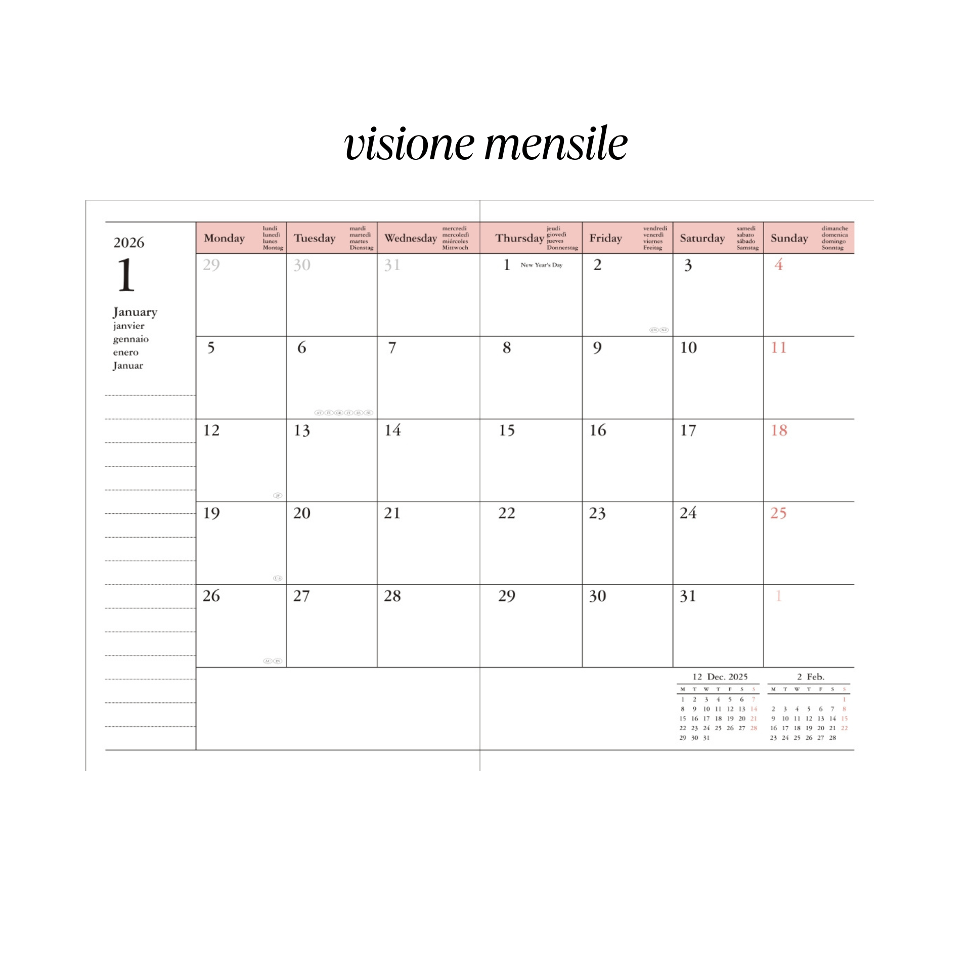 Mark's Tokyo Agenda Agenda Diary Pocket 2025-2026 Mark's Tokyo - STORAGE