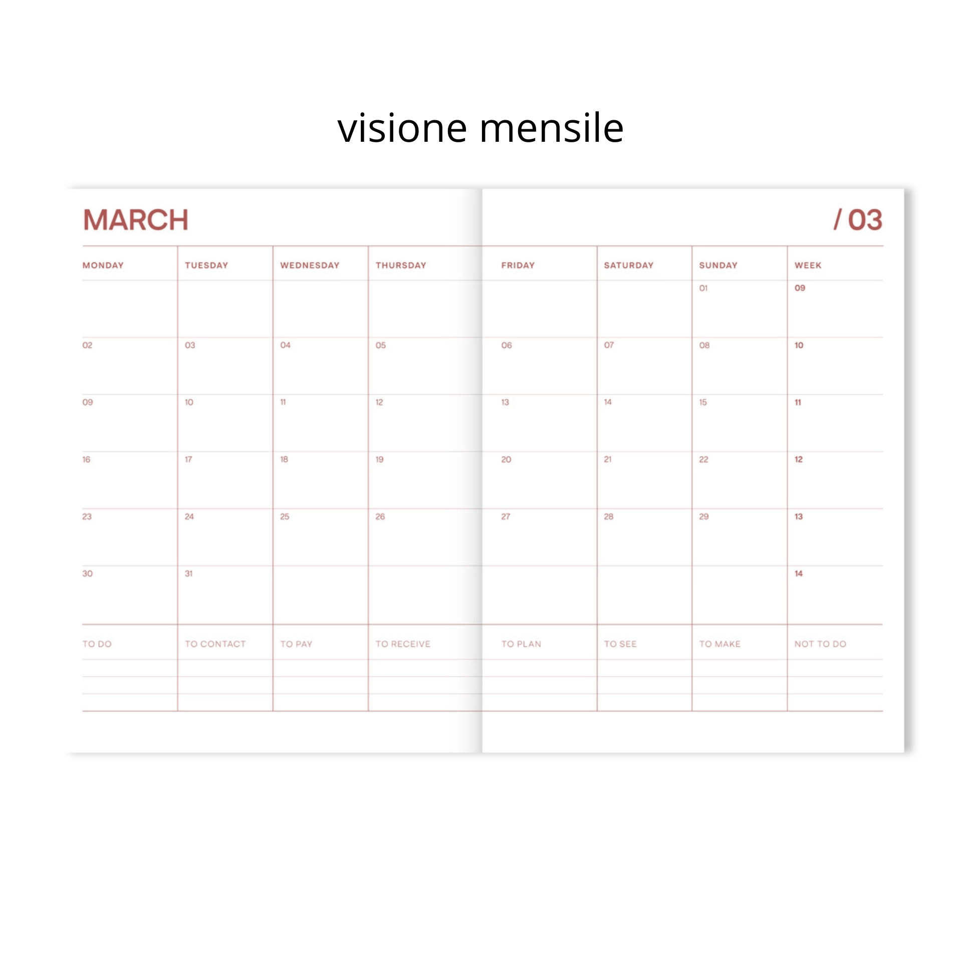 A-Journal Agenda Agenda Fabrique 2025-2026 Birds - 12 mesi