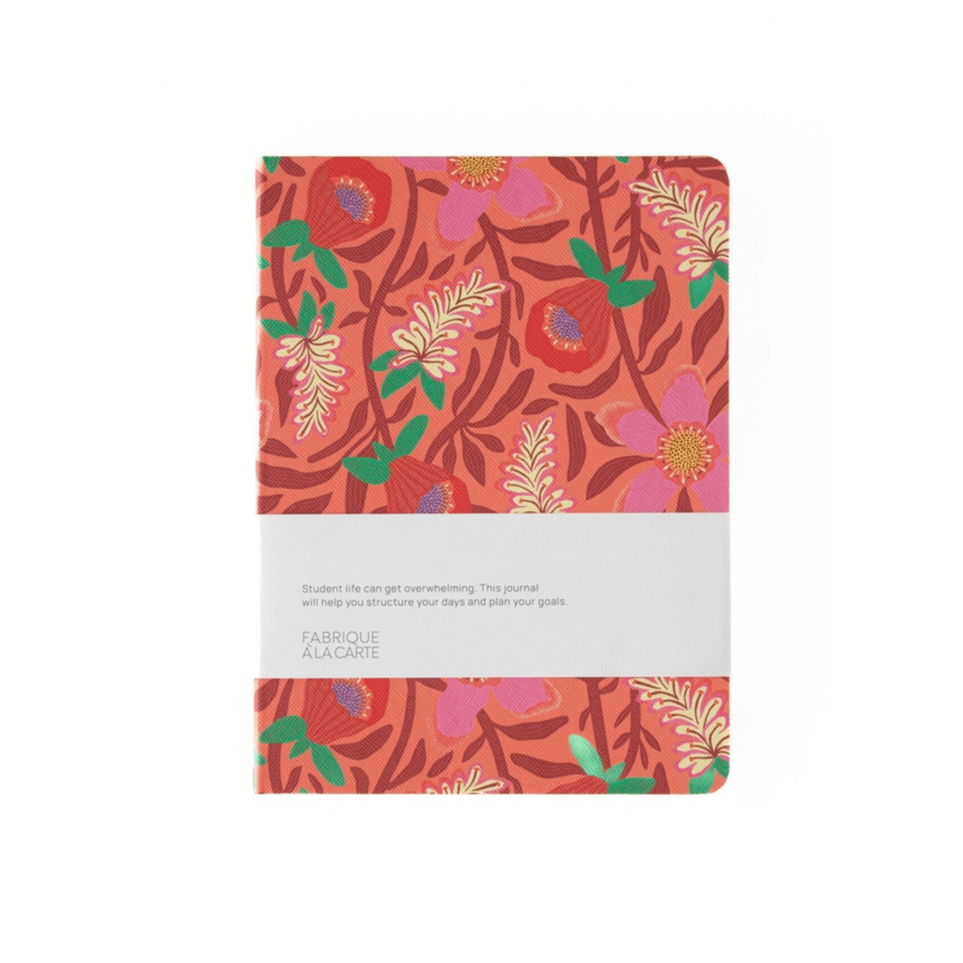 A-Journal Agenda Agenda Fabrique 2025-2026 Flowers Coral - 12 mesi