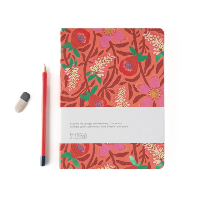 A-Journal Agenda Agenda Fabrique 2025-2026 Flowers Coral - 12 mesi