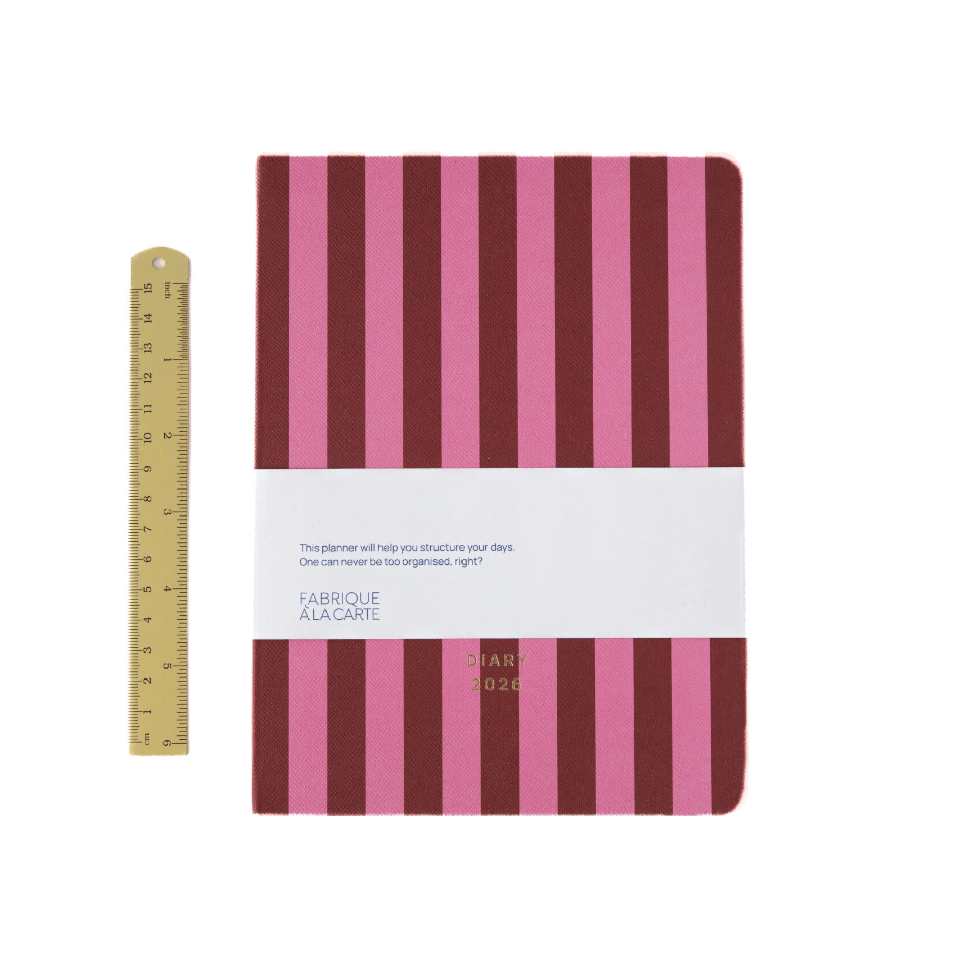 A-Journal Agenda STRIPES PINK Agenda Fabrique 2026 - Stripes