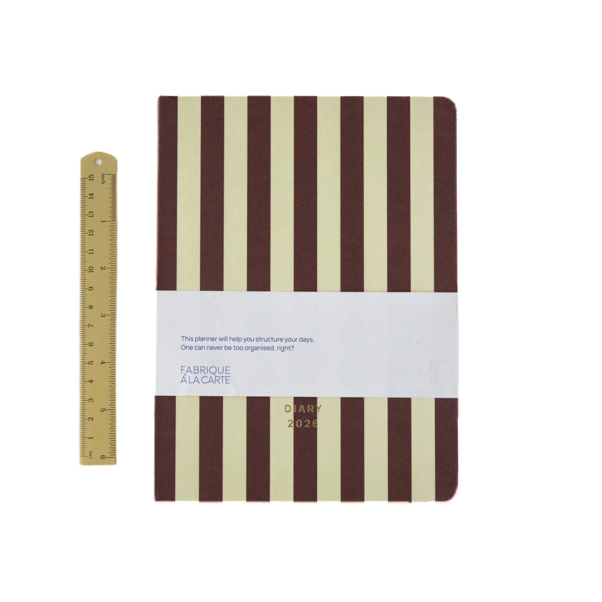 A-Journal Agenda STRIPES BROWN Agenda Fabrique 2026 - Stripes