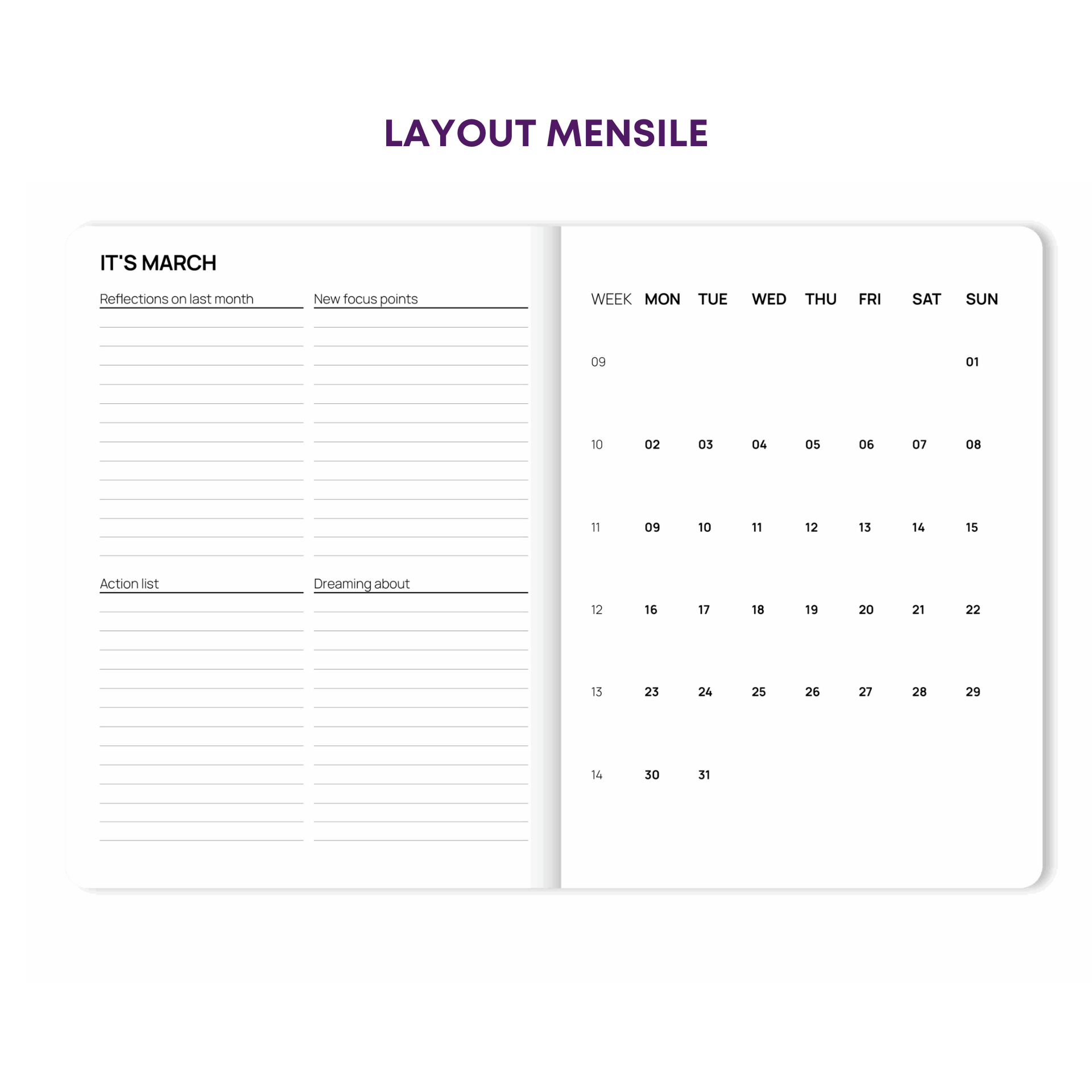 A-Journal Agenda Agenda Fabrique 2026 - Sun