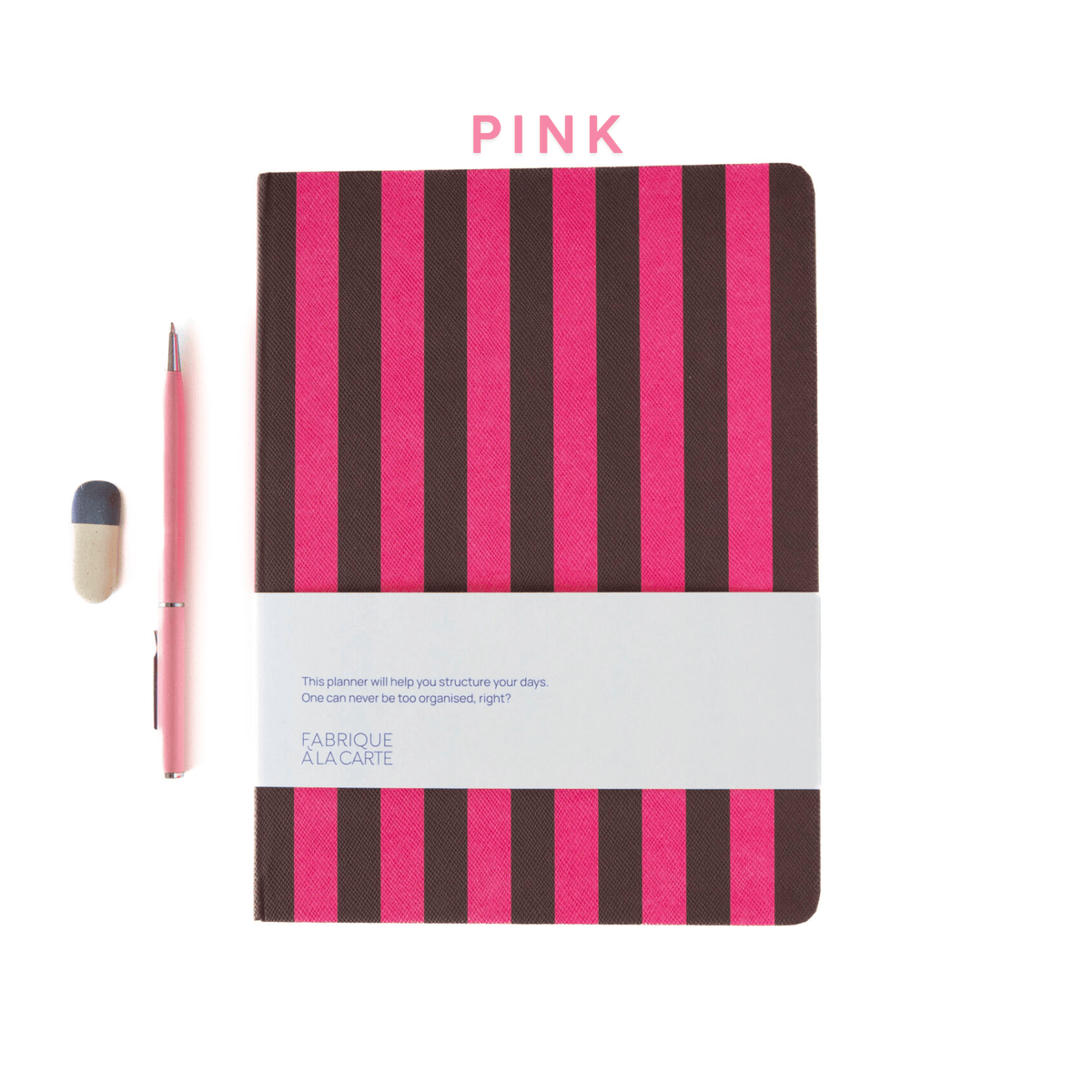 A-Journal Agenda PINK Agenda Fabrique 2027 - Stripes
