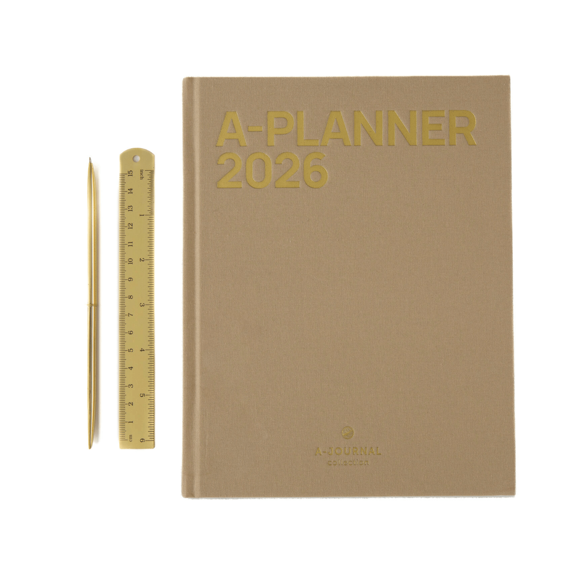 A-Journal Agenda BEIGE Agenda Linen 2026