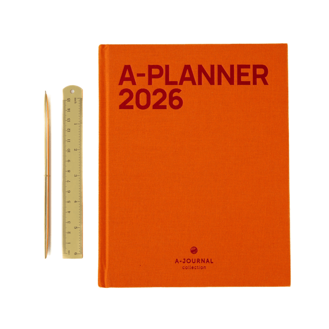 A-Journal Agenda ORANGE Agenda Linen 2026